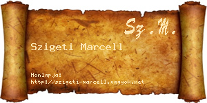 Szigeti Marcell névjegykártya
