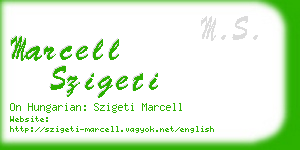 marcell szigeti business card